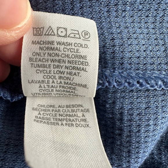 Victoria's Secret Waffle Knit Drawstring Waist Dress Blue 3/4 Sleeve Size Small - Picture 10 of 14